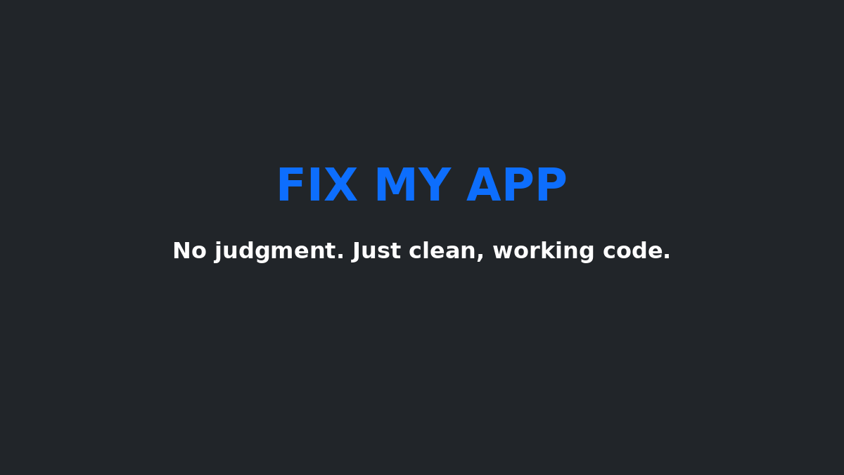 Fix My App Banner